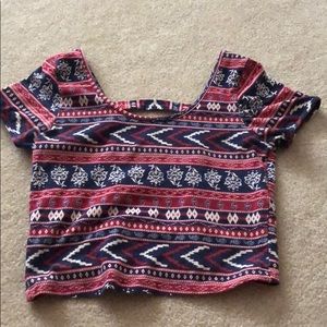 Patterned Crop Top